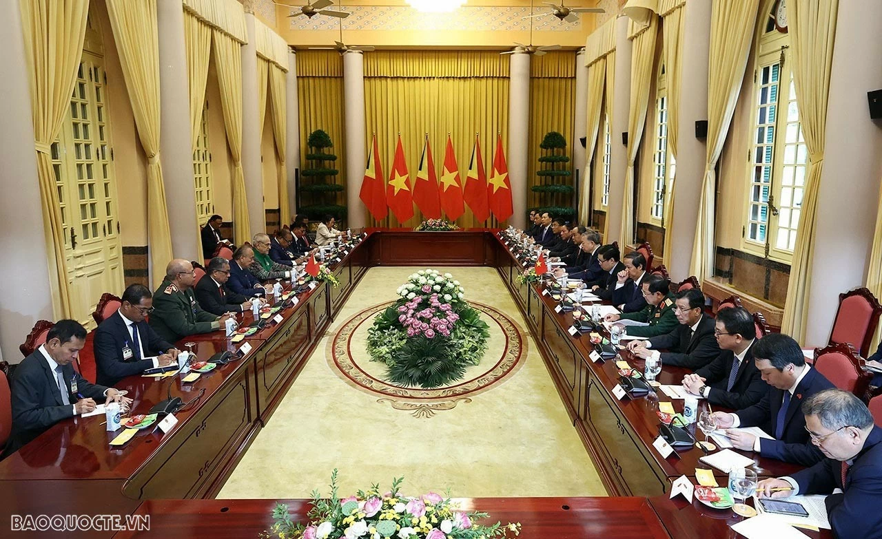 Vietnam, Timor-Leste Presidents hold talks to promote all-round cooperation