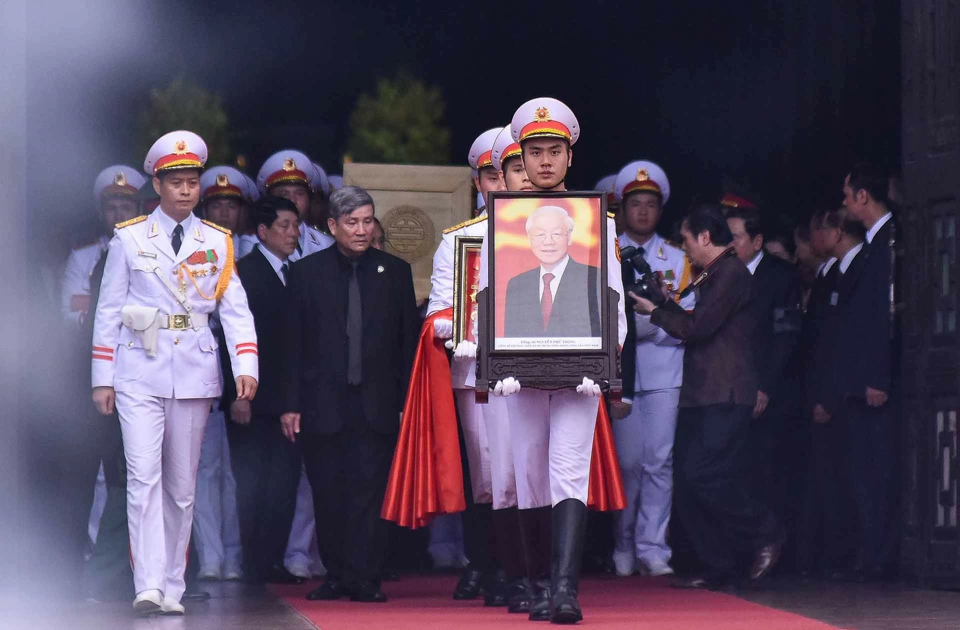 Quốc tang Tổng Bí thư Nguyễn Phú Trọng diễn ra trong hai ngày 25-26/7. (Ảnh: Nguyễn Hồng)