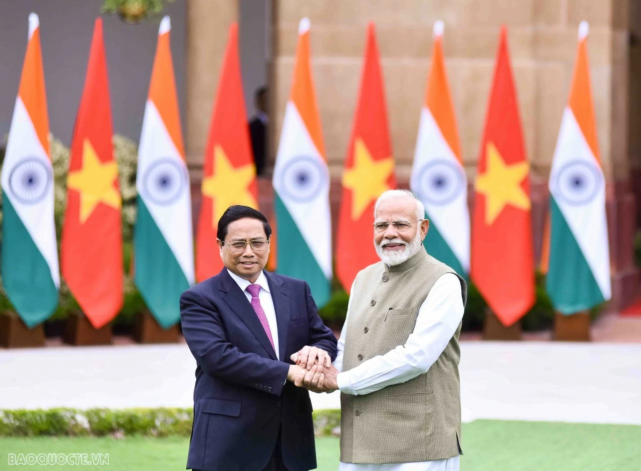 Welcome ceremony held for Prime Minister Pham Minh Chinh in New Delhi