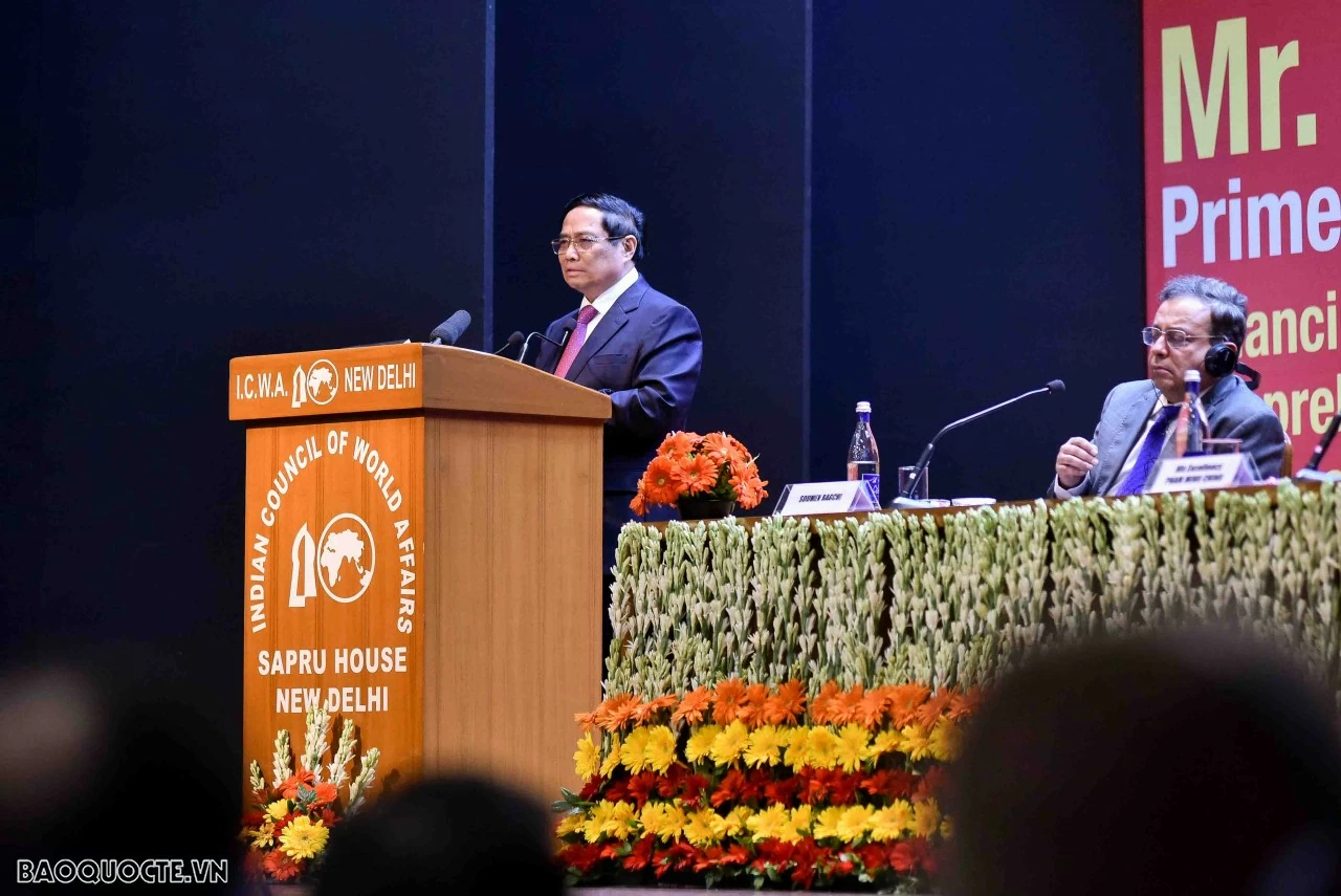 PM Pham Minh Chinh delivers policy speech at Indian Council of World Affairs