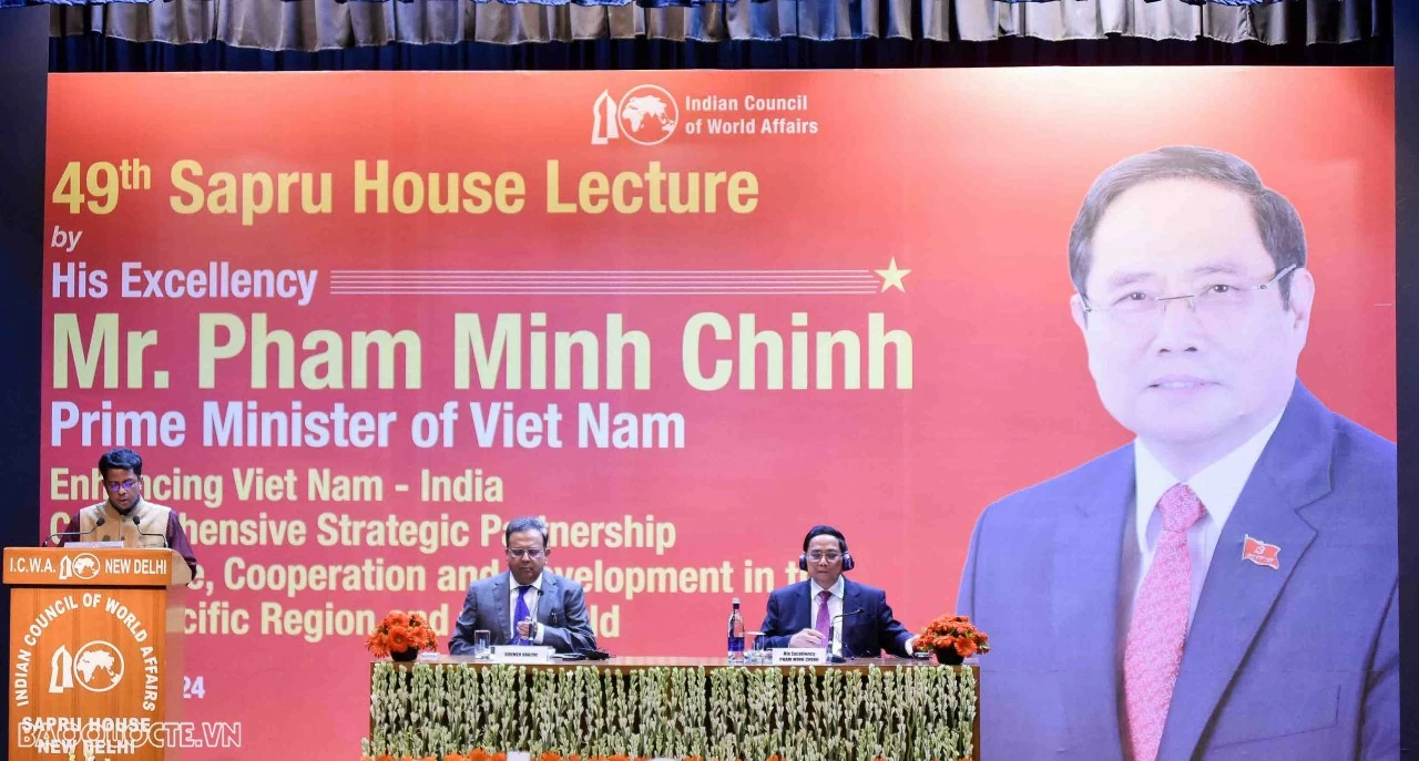 PM Pham Minh Chinh delivers policy speech at Indian Council of World Affairs