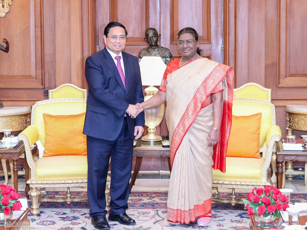 PM Pham Minh Chinh meets with Indian President Droupadi Murmu in New Delhi