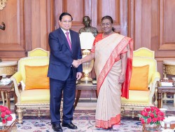 Thủ tướng Phạm Minh Chính hội kiến Tổng thống Ấn Độ Droupadi Murmu