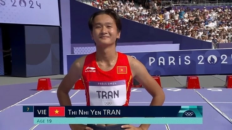 Olympic Paris 2024: VĐV điền kinh Trần Thị Nhi Yến về nhất vòng sơ loại chạy 100m