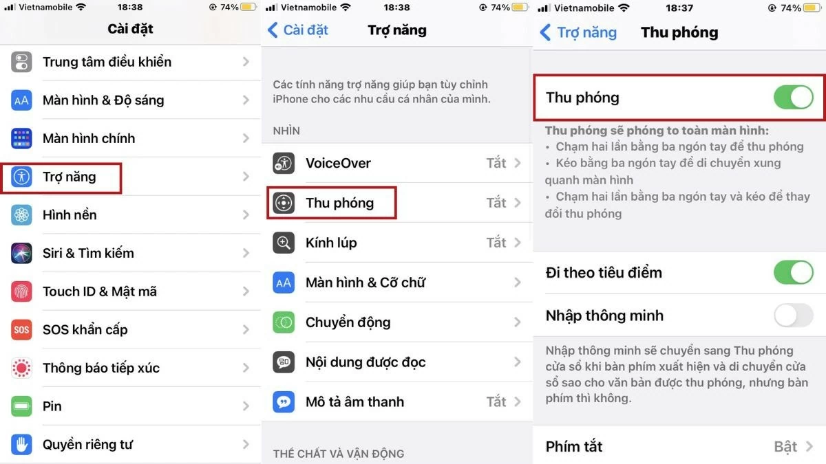 Phóng to, thu nhỏ màn hình iPhone cực đơn giản và dễ dàng