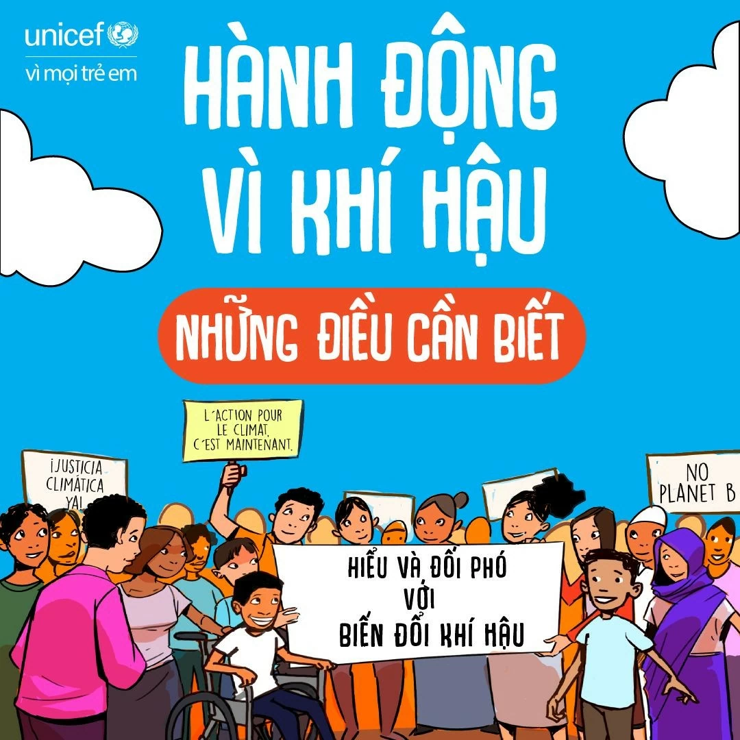 Hiểu và ứng phó với biến đổi khí hậu. (Nguồn: UNICEF)