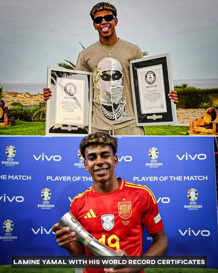 Thần đồng bóng đá Tây Ban Nha Lamine Yamal khoe 2 kỷ lục Guinness tại EURO 2024 Thần đồng bóng đá Tây Ban Nha Lamine Yamal khoe 2 kỷ lục Guinness tại EURO 2024