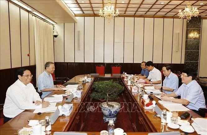 Party General Secretary To Lam chairs meeting of key leaders to outline major tasks for August