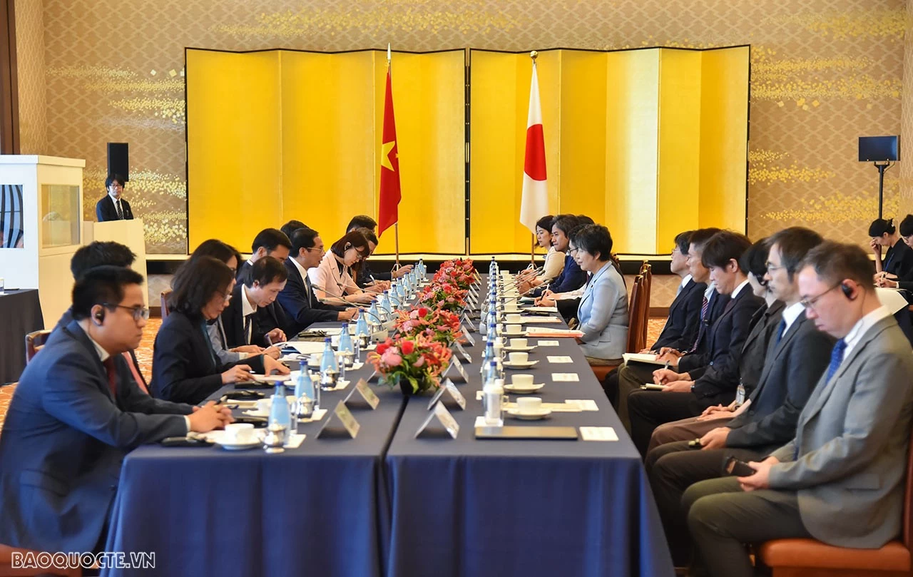 FM Bui Thanh Son held talks, meeting Japanese officials in Tokyo