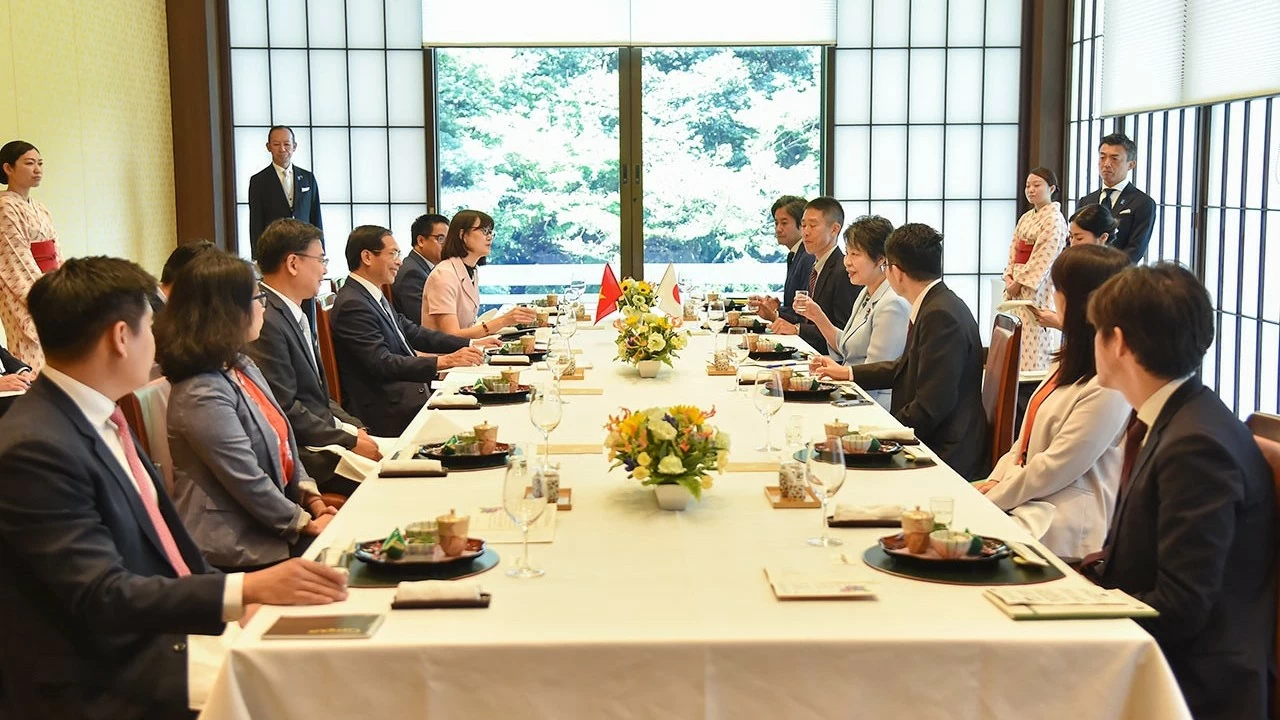 Foreign Minister Bui Thanh Son held talks, meeting Japanese officials in Tokyo