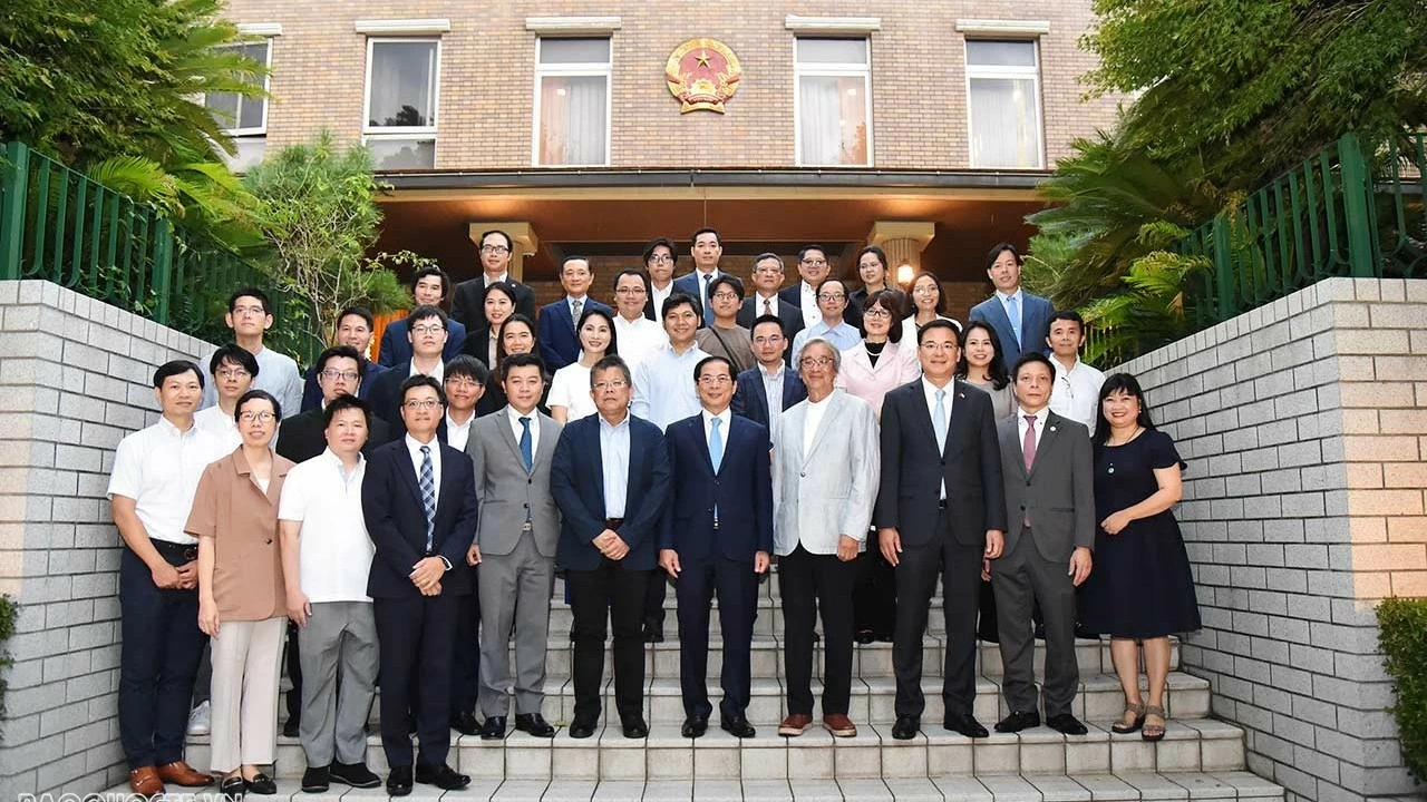 Foreign Minister Bui Thanh Son meets overseas Vietnamese intellectuals in Japan