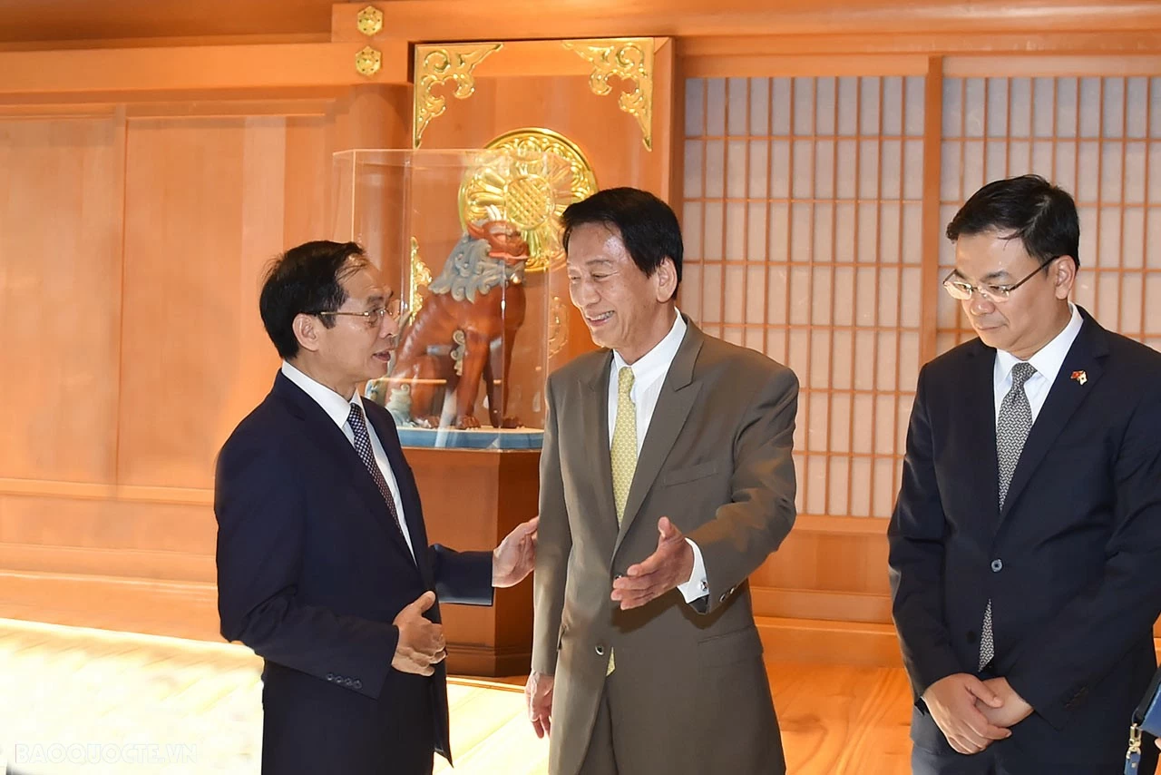 FM Bui Thanh Son meets with Vice President of Japanese House of Councillors, JICA