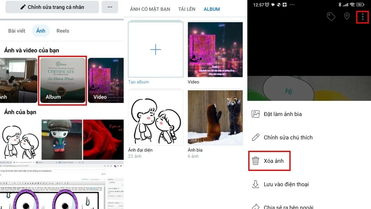 Xóa ảnh trên Facebook bằng điện thoại và máy tính