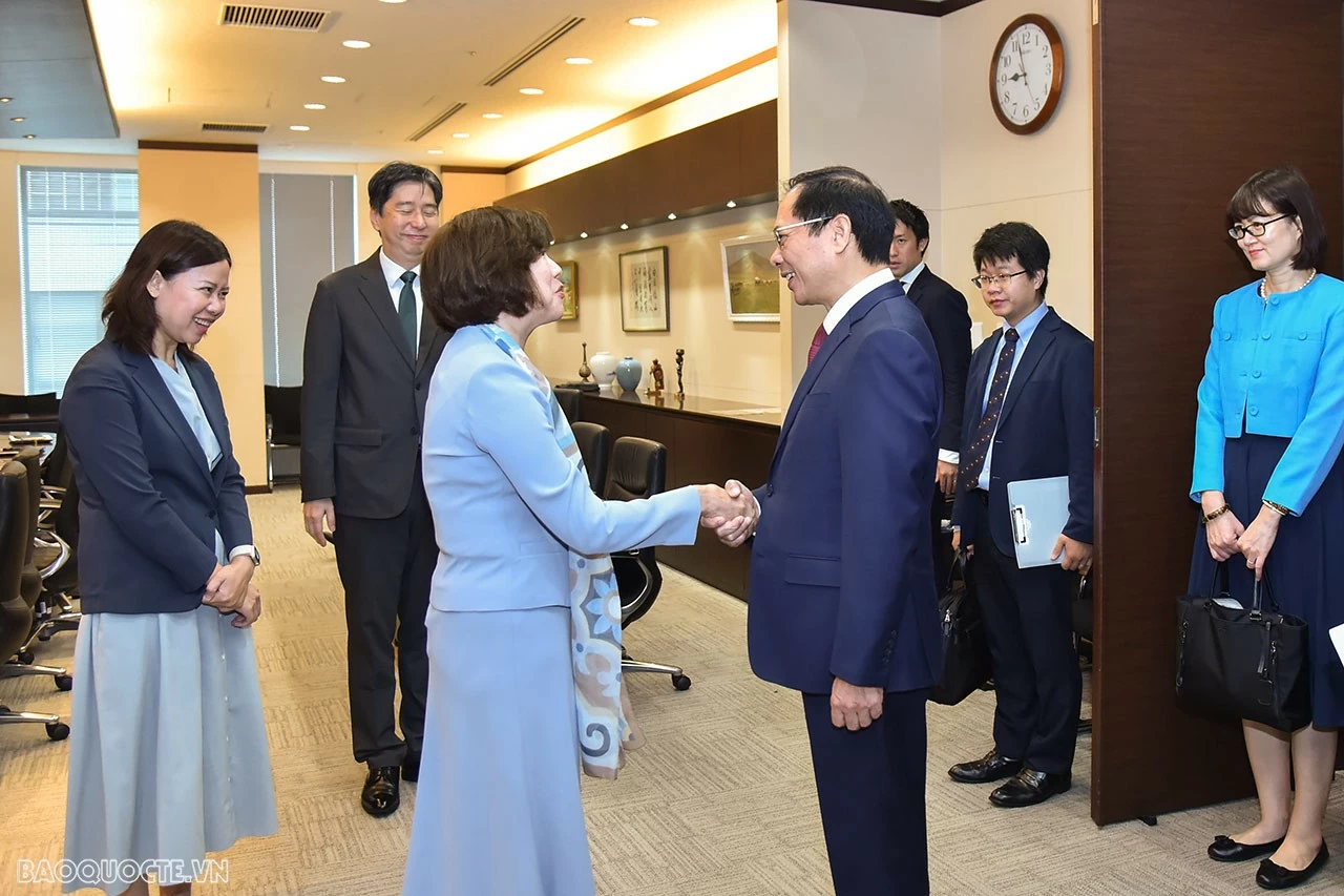 FM Bui Thanh Son meets with Vice President of Japanese House of Councillors, JICA