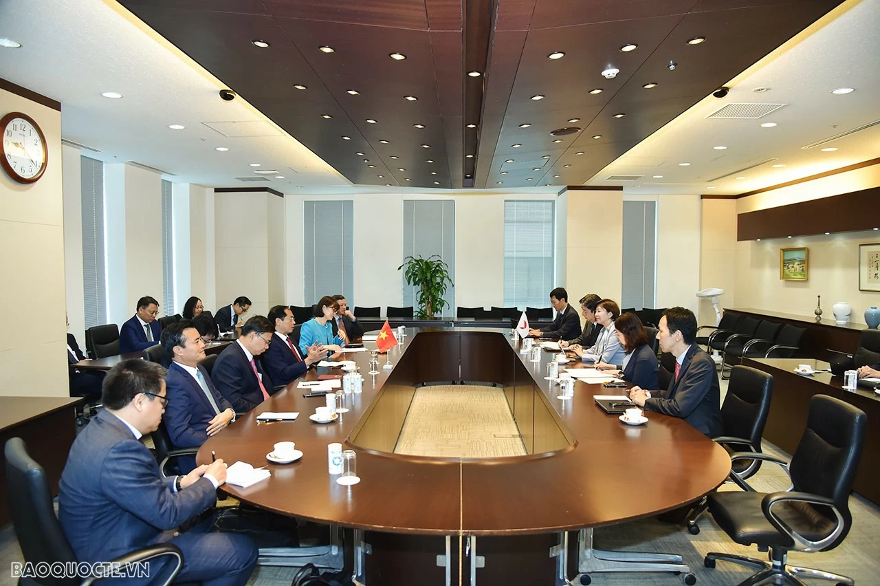 FM Bui Thanh Son meets with Vice President of Japanese House of Councillors, JICA