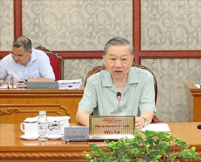 Party General Secretary, President To Lam chairs regular Politburo meeting