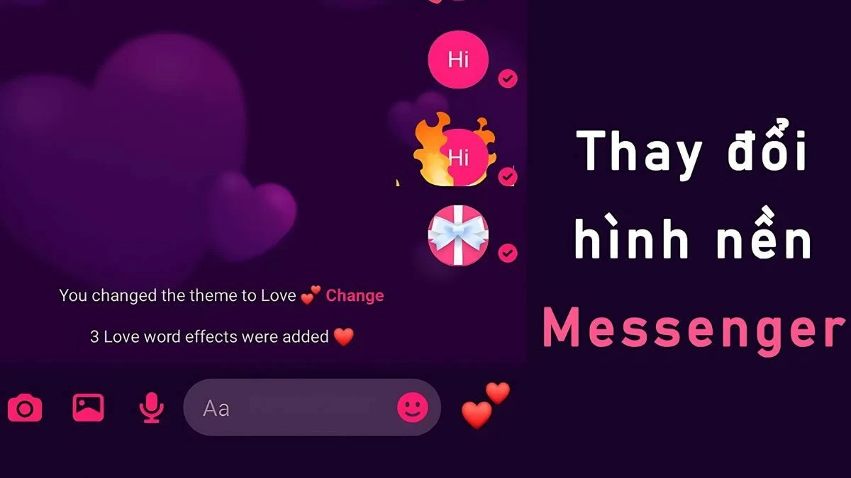 Thay đổi hình nền Messenger trên điện thoại, máy tính