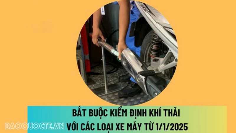 Từ ngày 1/1/2025, có bắt buộc kiểm định khí thải với các loại xe máy?