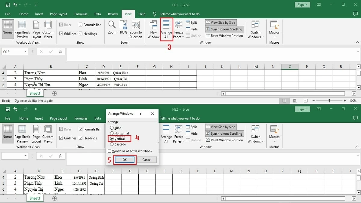 5 cách loại bỏ sự trùng lặp dữ liệu giữa 2 file Excel