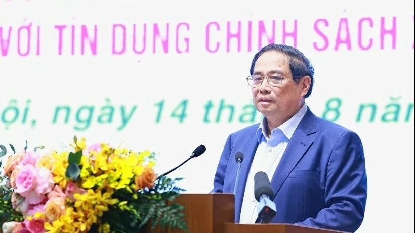 PM Pham Minh Chinh chairs  a teleconference to review social policy credit's role in poverty reduction