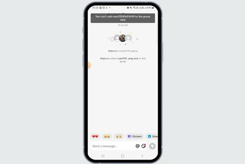 Tính năng trò chuyện nhóm trên TikTok