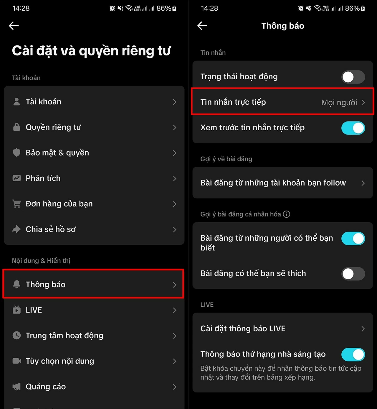 Cách chặn tin nhắn từ người lạ trên TikTok vô cùng dễ dàng Cách chặn tin nhắn từ người lạ trên TikTok vô cùng dễ dàng
