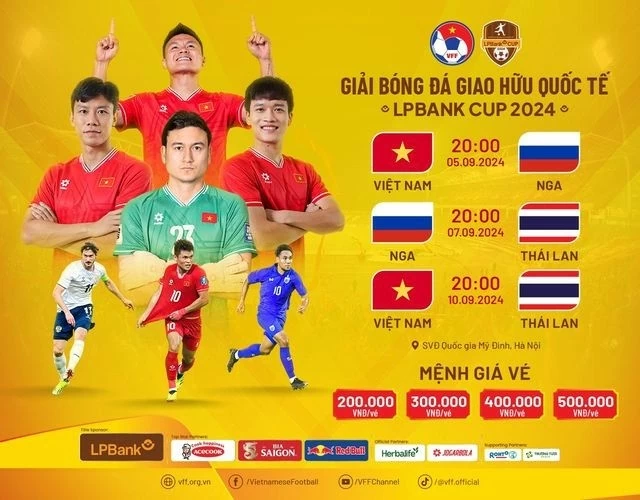 LPBank Cup 2024: VFF mở bán vé giải giao hữu của đội tuyển Việt Nam