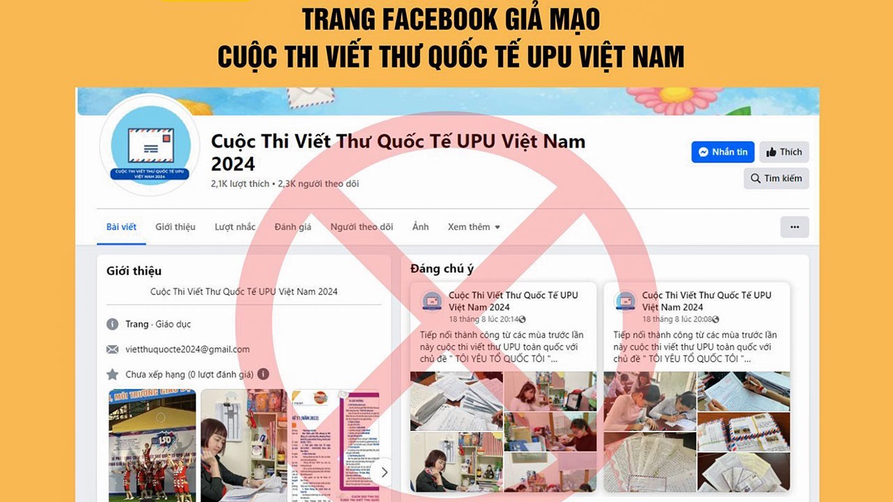 vietnam post canh bao fanpage mao danh cuoc thi viet thu upu de lua phu huynh hoc sinh