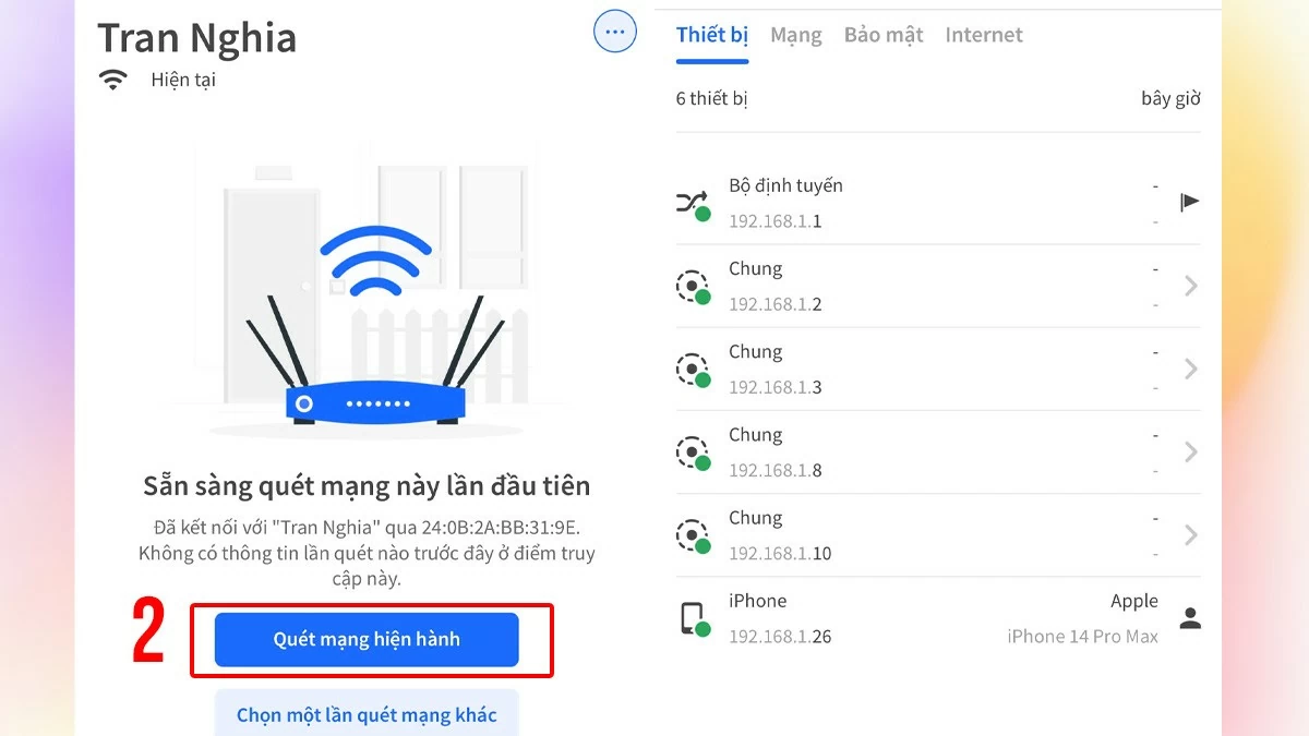 Kiểm tra ai đang dùng Wifi bằng điện thoại qua phần mềm Fing