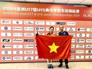 Vietnamese badminton athlete wins silver at Asian U-15 championships