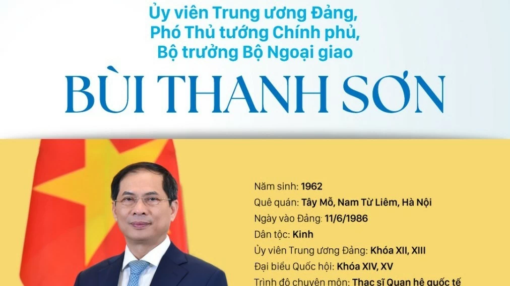 Tiểu sử Ủy viên Trung ương Đảng, Phó Thủ tướng, Bộ trưởng Ngoại giao Bùi Thanh Sơn