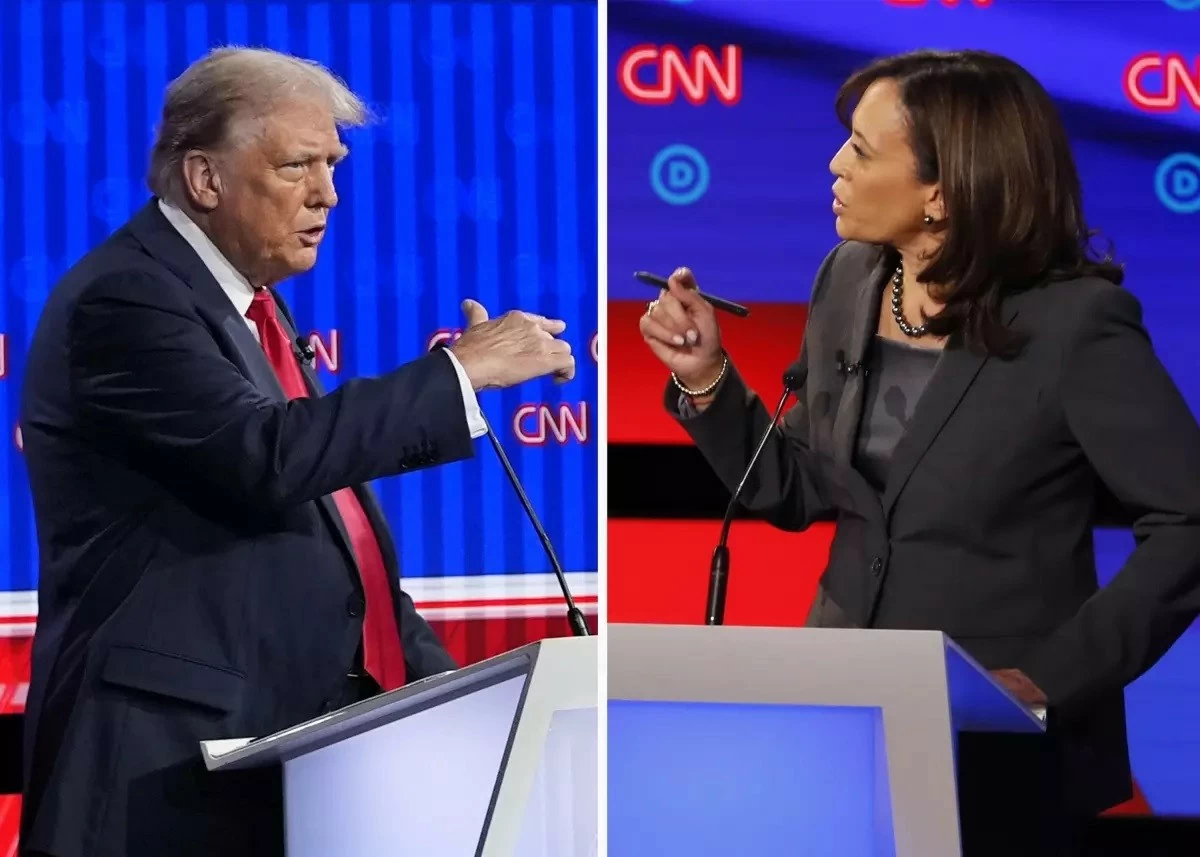 Cựu Tổng thống Mỹ Donald Trump và Phó Tổng thống Mỹ Kamala Harris. (Nguồn: AP)