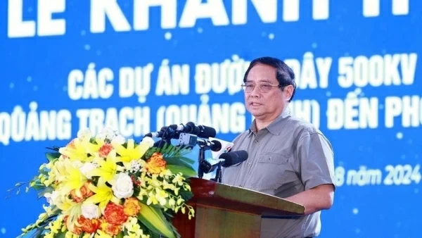 PM Pham Minh Chinh attends inauguration ceremony of 500kV Circuit-3 power transmission line