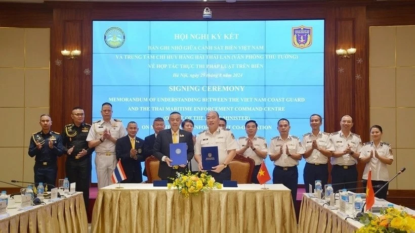 Vietnam Coast Guard and Thailand counterpart sign MoU on maritime law enforcement cooperation