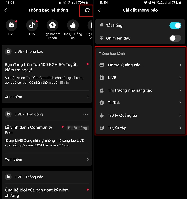 Tắt thông báo hệ thống TikTok giúp bạn không bị làm phiền