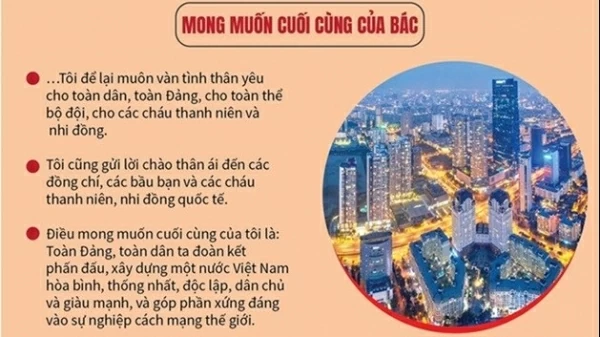 Di chúc của Chủ tịch Hồ Chí Minh: Đồng hành, soi rọi, dẫn dắt toàn Đảng, toàn dân, toàn quân