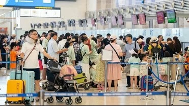 Airports busy on National Day holiday