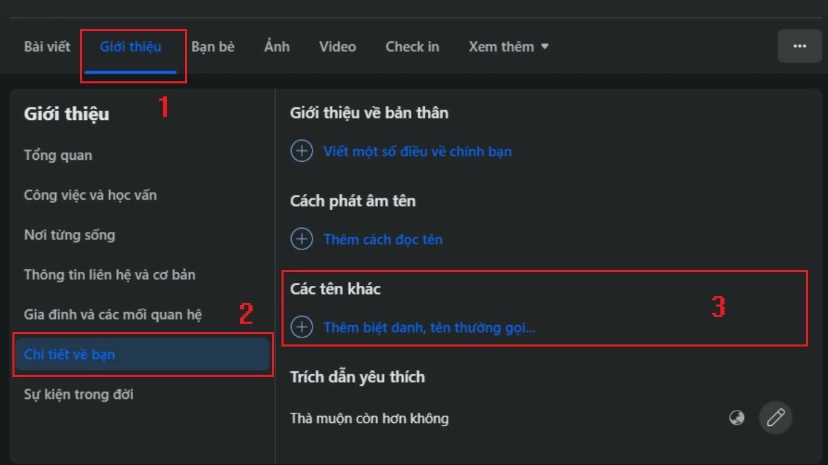 Đặt biệt danh trên Facebook bằng máy tính và điện thoại thú vị