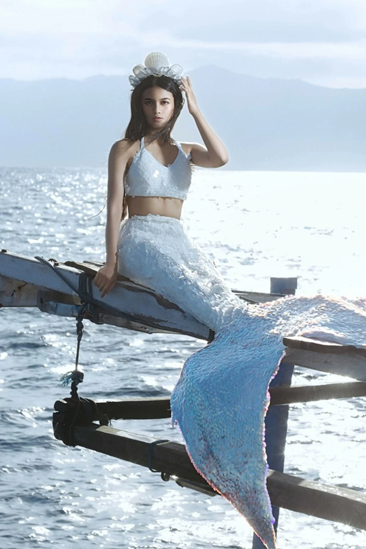 Mermaid Laisha by the Sea in Sumbawa. (Photo: Ha Hien)