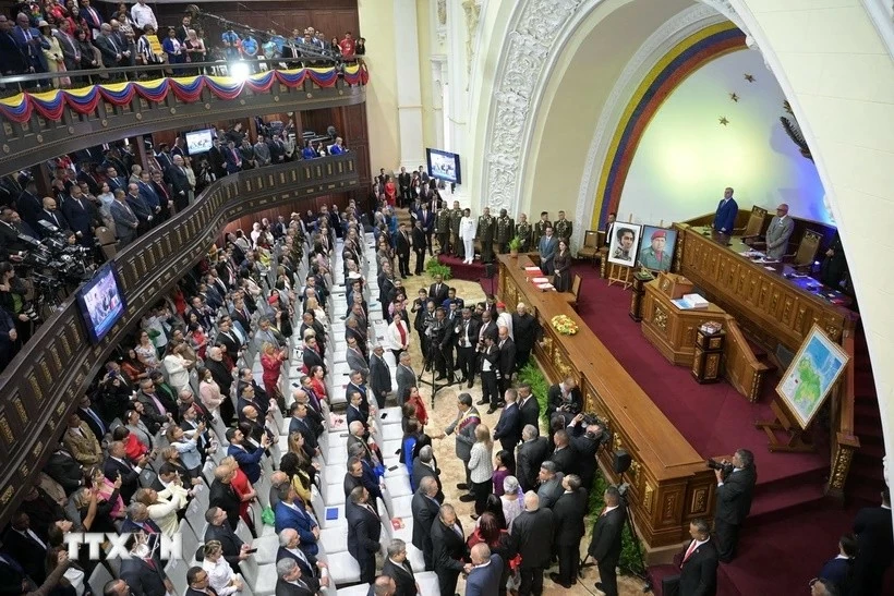 Toàn cảnh một phiên họp Quốc hội Venezuela ở Caracas, ngày 15/1/2024. (Ảnh: AFP/TTXVN)