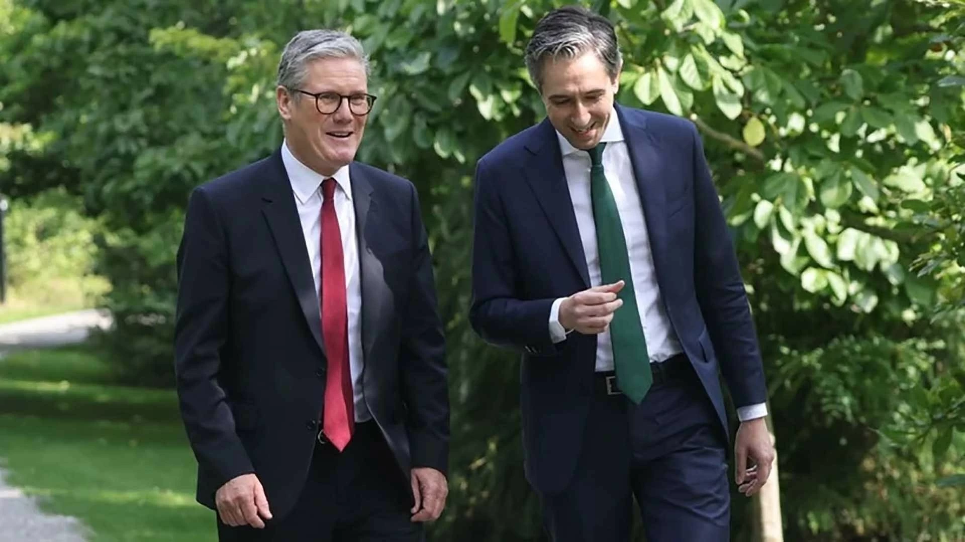 Thủ tướng Anh Keir Starmer và người đồng cấp Ireland Simon Harris. (Nguồn: PA)