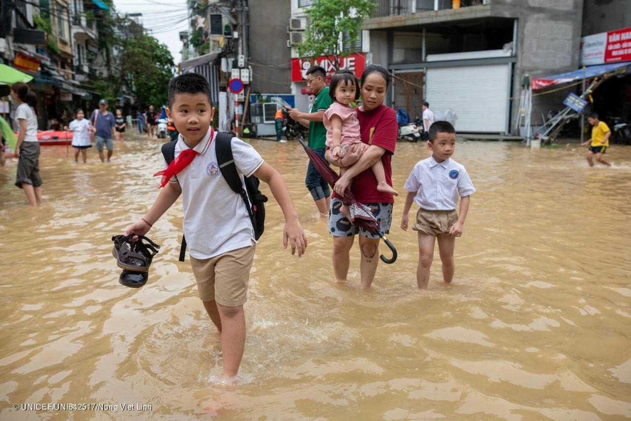 UNICEF delivers immediate relief to communities affected by devastating Super Typhoon Yagi in Northern Vietnam