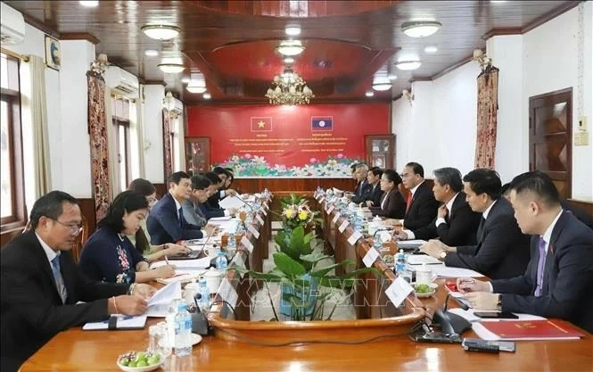 Vietnam, Laos Party Central Committees' Organisation Commissions strengthen cooperative ties