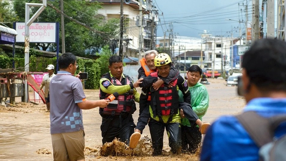 Ảnh hưởng bão Yagi, mưa lớn kéo dài, nhiều địa phương của Thái Lan 'chìm trong nước'