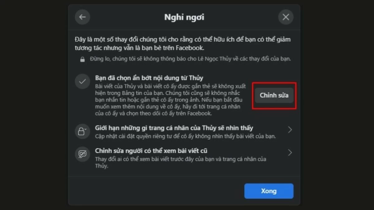 Giảm tương tác Facebook với bạn bè mà không cần block đơn giản