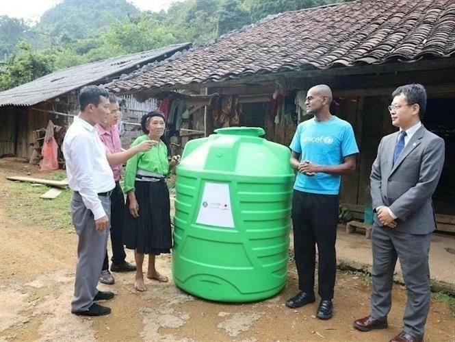 UNICEF’s timely assistance helps Cao Bang residents store water in case of future disasters