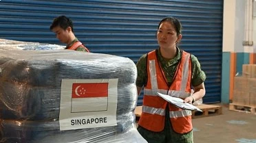 Aid shipment from Singapore’s government to natural disaster-hit areas comes