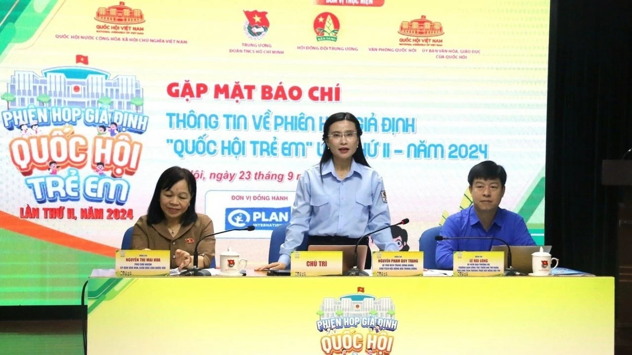 Phiên họp giả định 'Quốc hội trẻ em' - diễn đàn để thiếu nhi thể hiện tiếng nói của mình