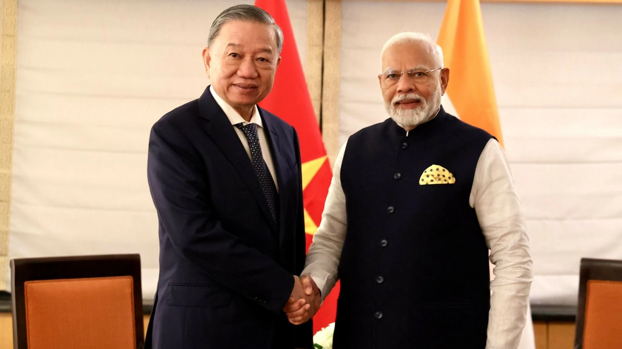 Tổng Bí thư, Chủ tịch nước Tô Lâm tiếp Thủ tướng Ấn Độ Narendra Modi