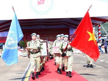 Send-off ceremony held for field hospital, engineer unit to UN peacekeeping missions